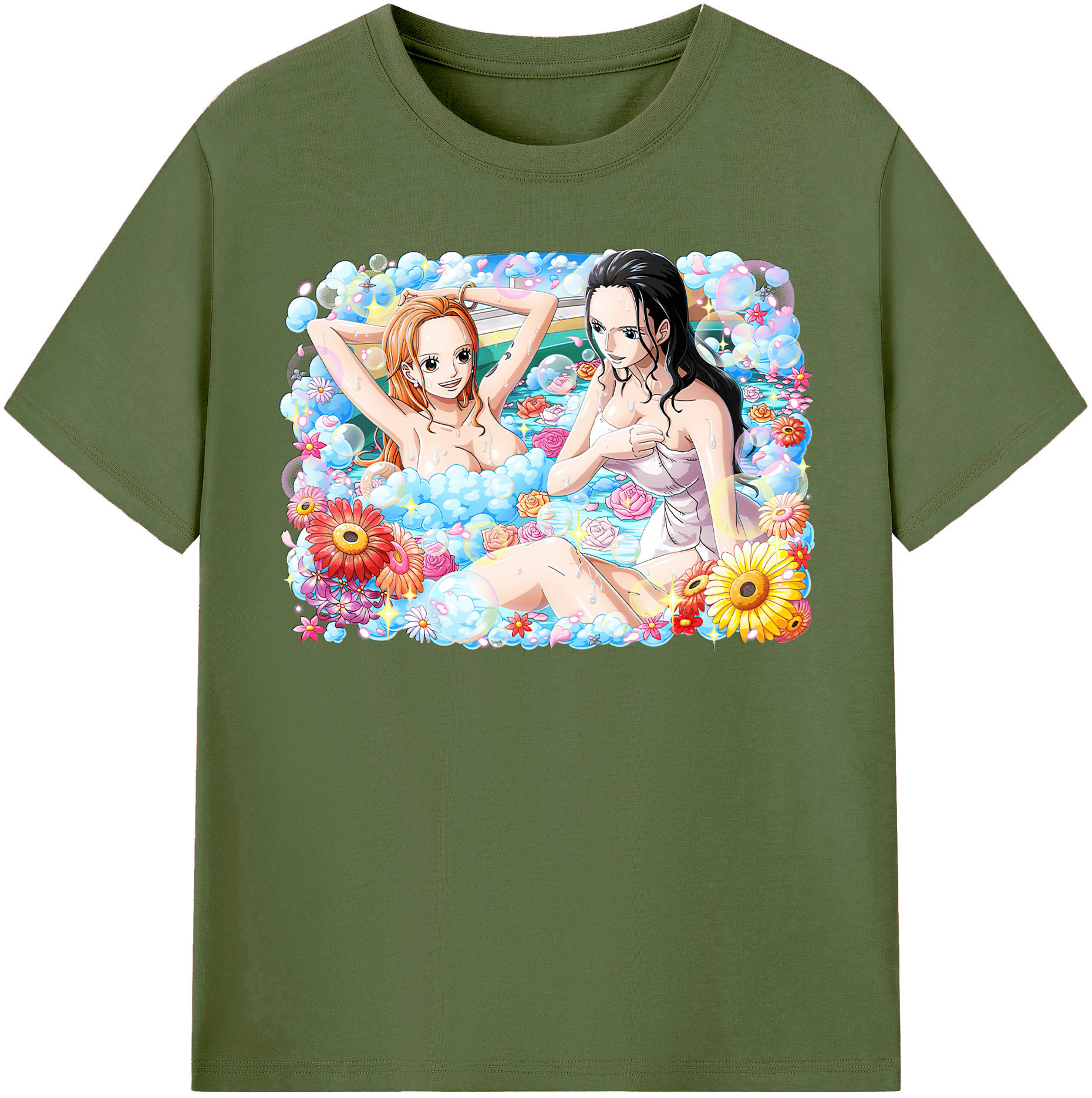 ワンピース ニコ・ロビン ONE PIECE Nico Robin 綿100％半袖Tシャツ（フロントプリント）